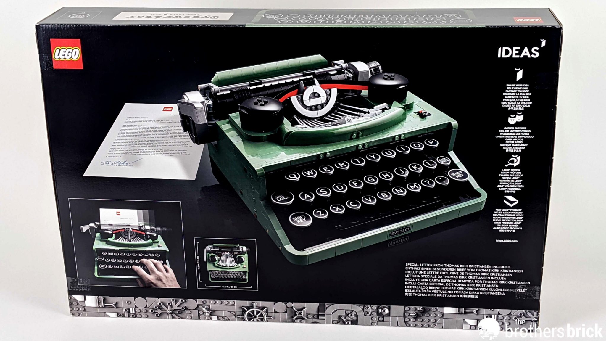 the lego typewriter