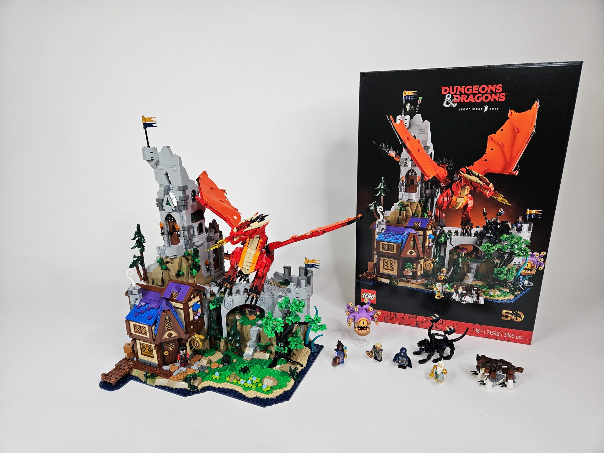 LEGO Icons 21348 D&D Red Dragons Tale REVIEW hero1 The Brothers Brick The Brothers Brick
