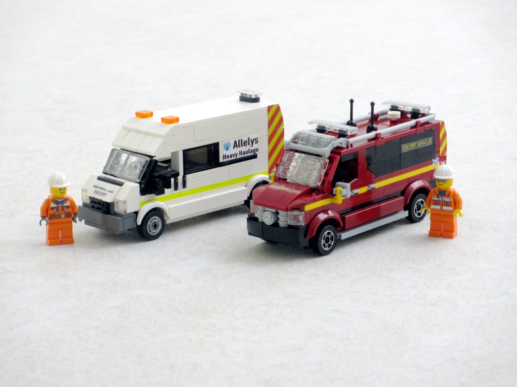 Lego models of two vans