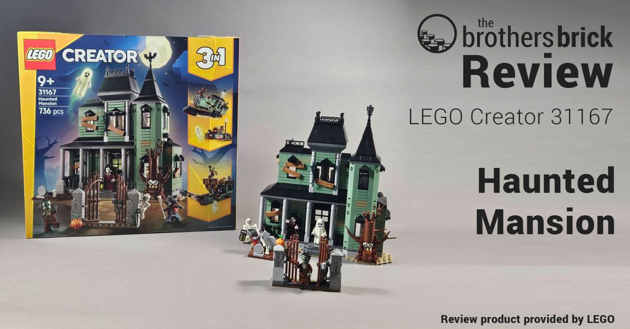 LEGO Creator 3-in-1 31167 Haunted Mansion: Ghosts, graveyards, and ghoulish monsters [Review]