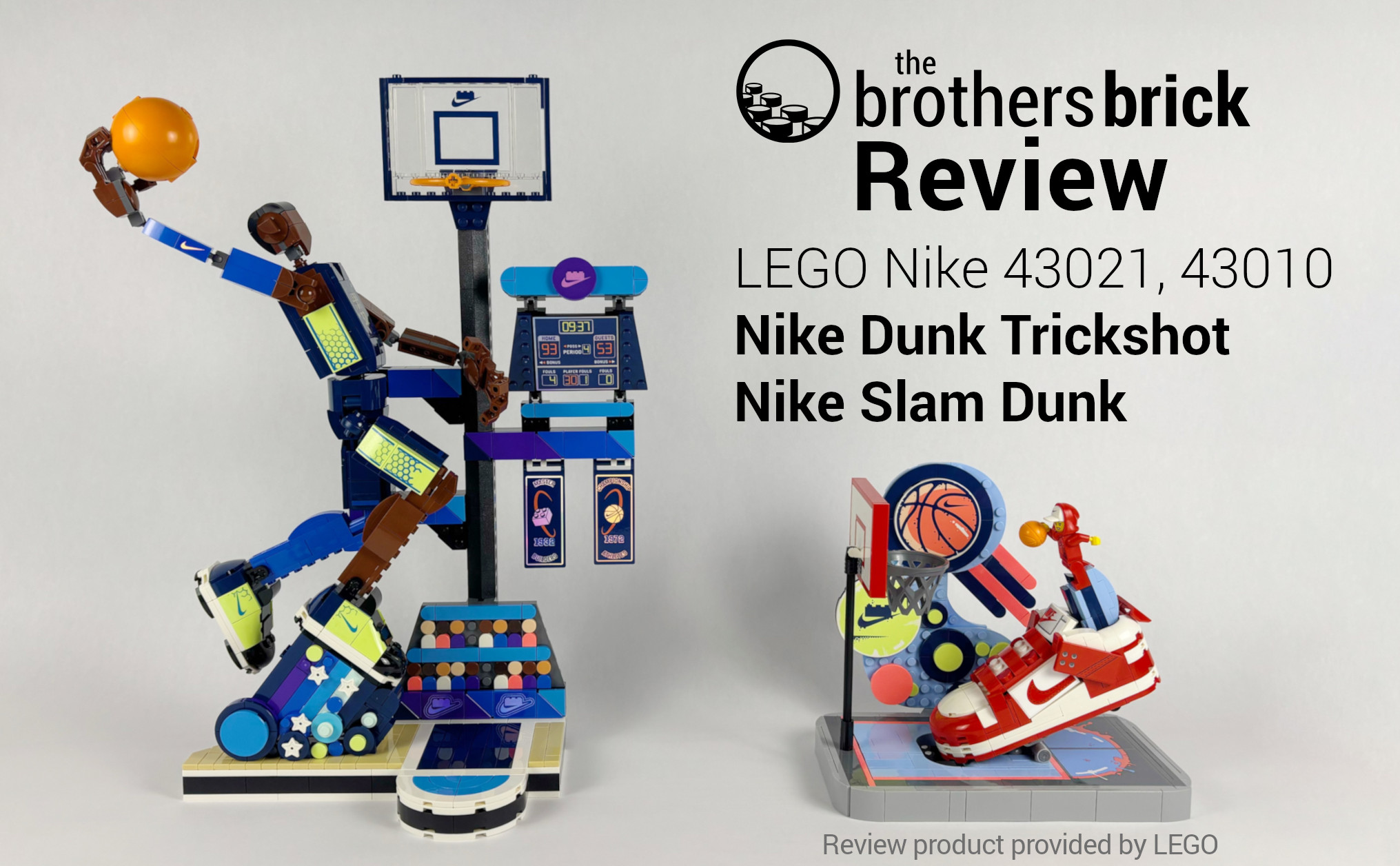 TBB Review LEGO Nike 43021 Trickshot 43010 SlamDunk Cover