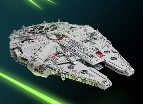 Fan spends a year building 7 500 piece Millennium Falcon from the