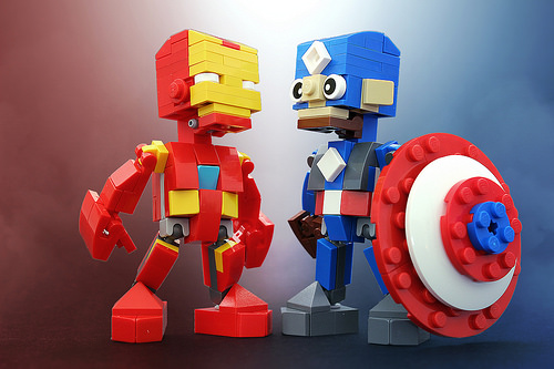 Lego iron man 2025 and captain america