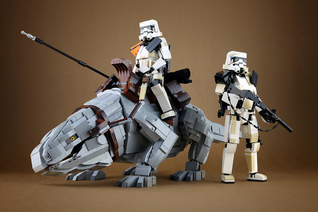 LEGO Sandtrooper and Dewback