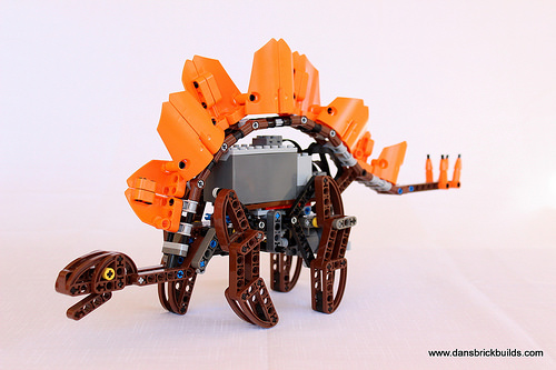 Walking Lego stegosaurus