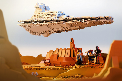 Star Destroyer over Jedha City