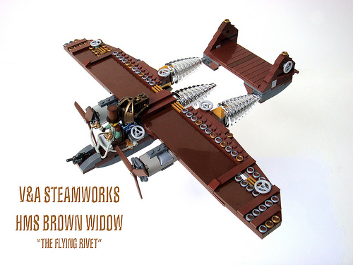 LEGO steampunk airplane