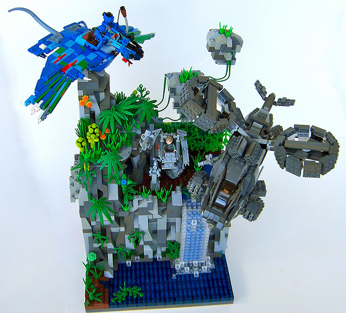 LEGO Avatar Pandora battle diorama