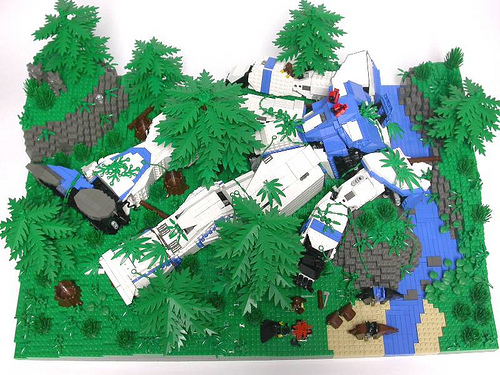 LEGO Forest Sentinel mecha diorama by Adrian Drake