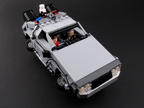 Stock DeLorean DMC-12 made from my DeLorean time machine moc (render). : r/ lego