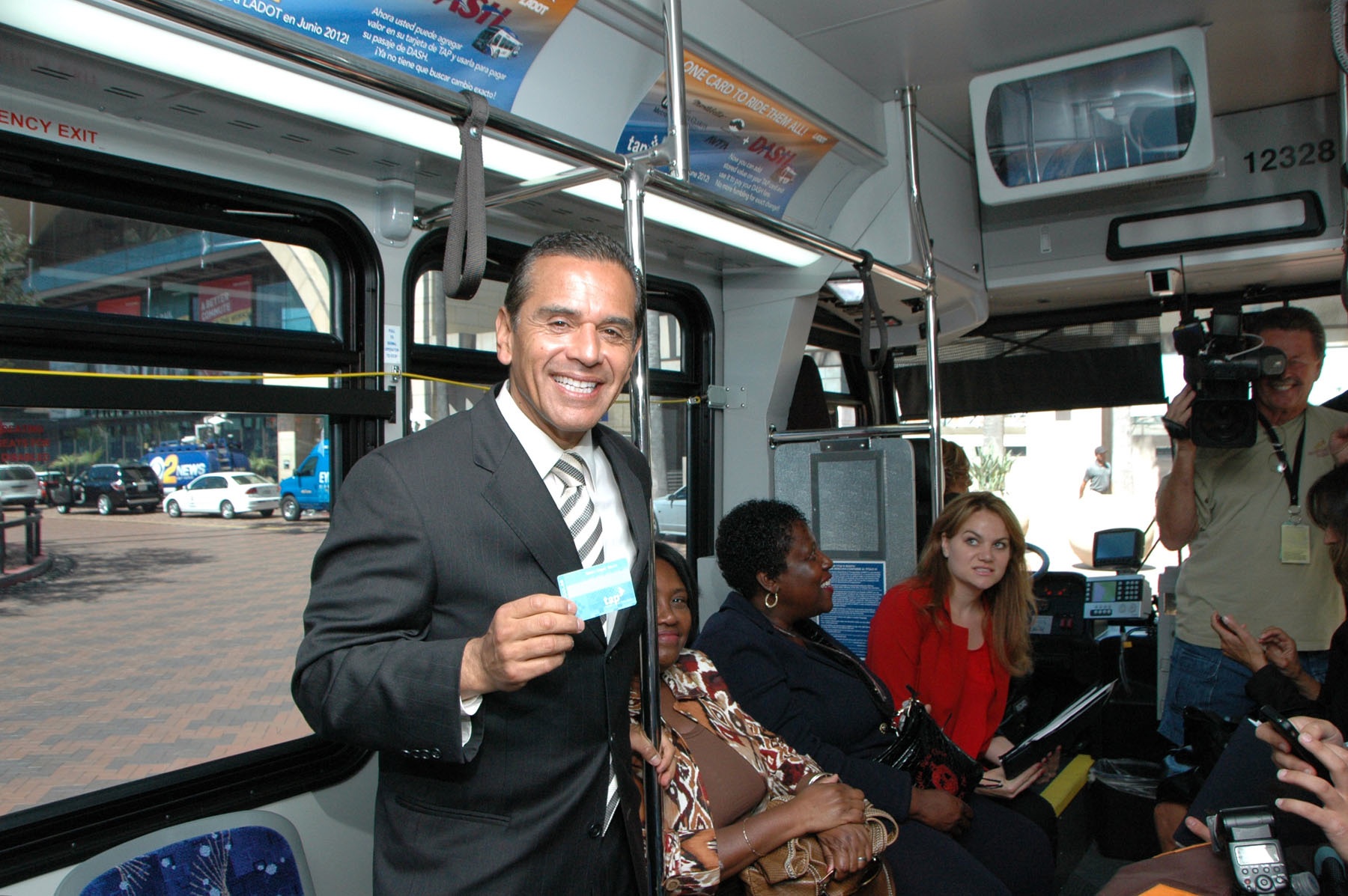 Villaraigosa tap card