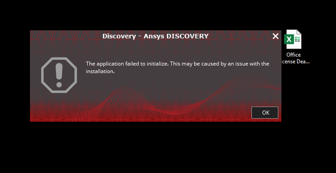 The application failed to initialize this is not a c redistributable