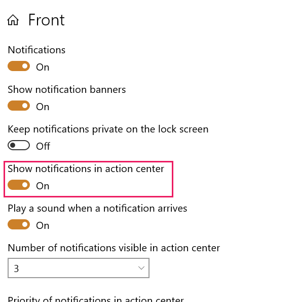 Windows Desktop Notification Duration Notifications Front Help Center