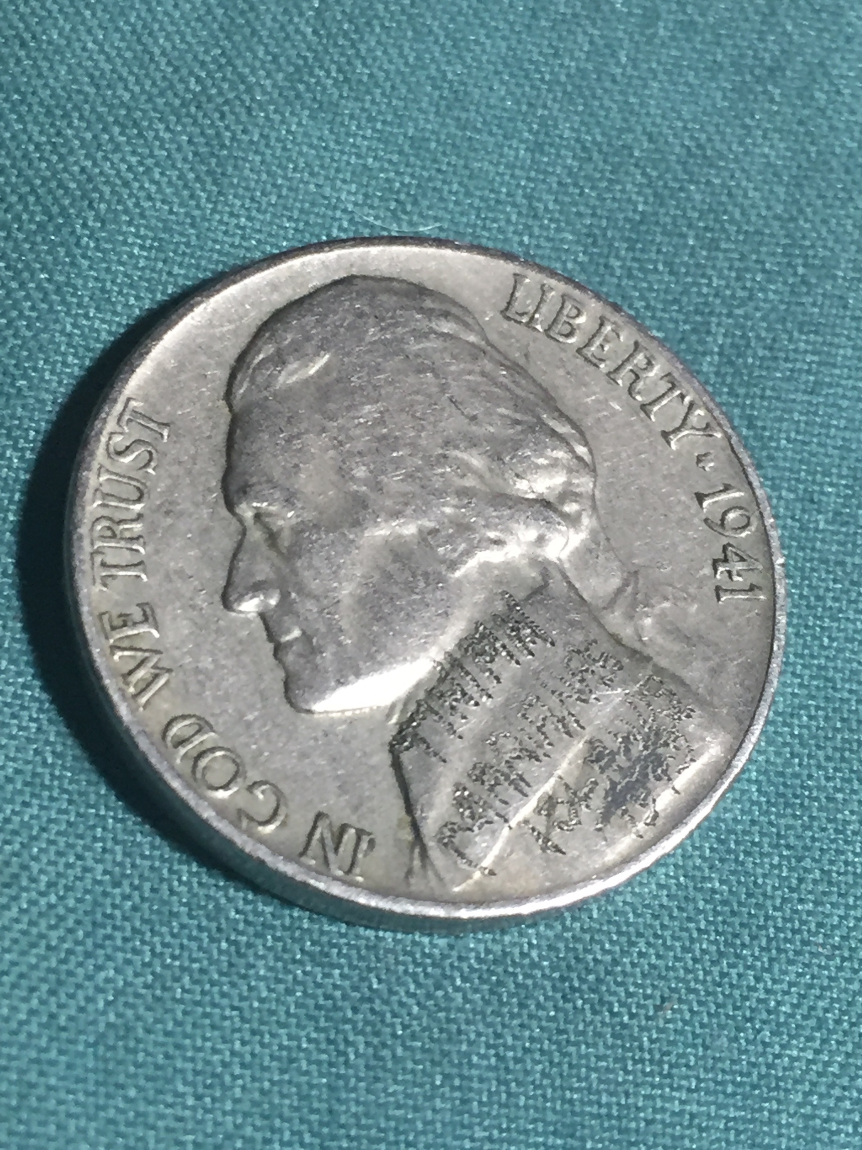 1941-Nickel-With-Engraving