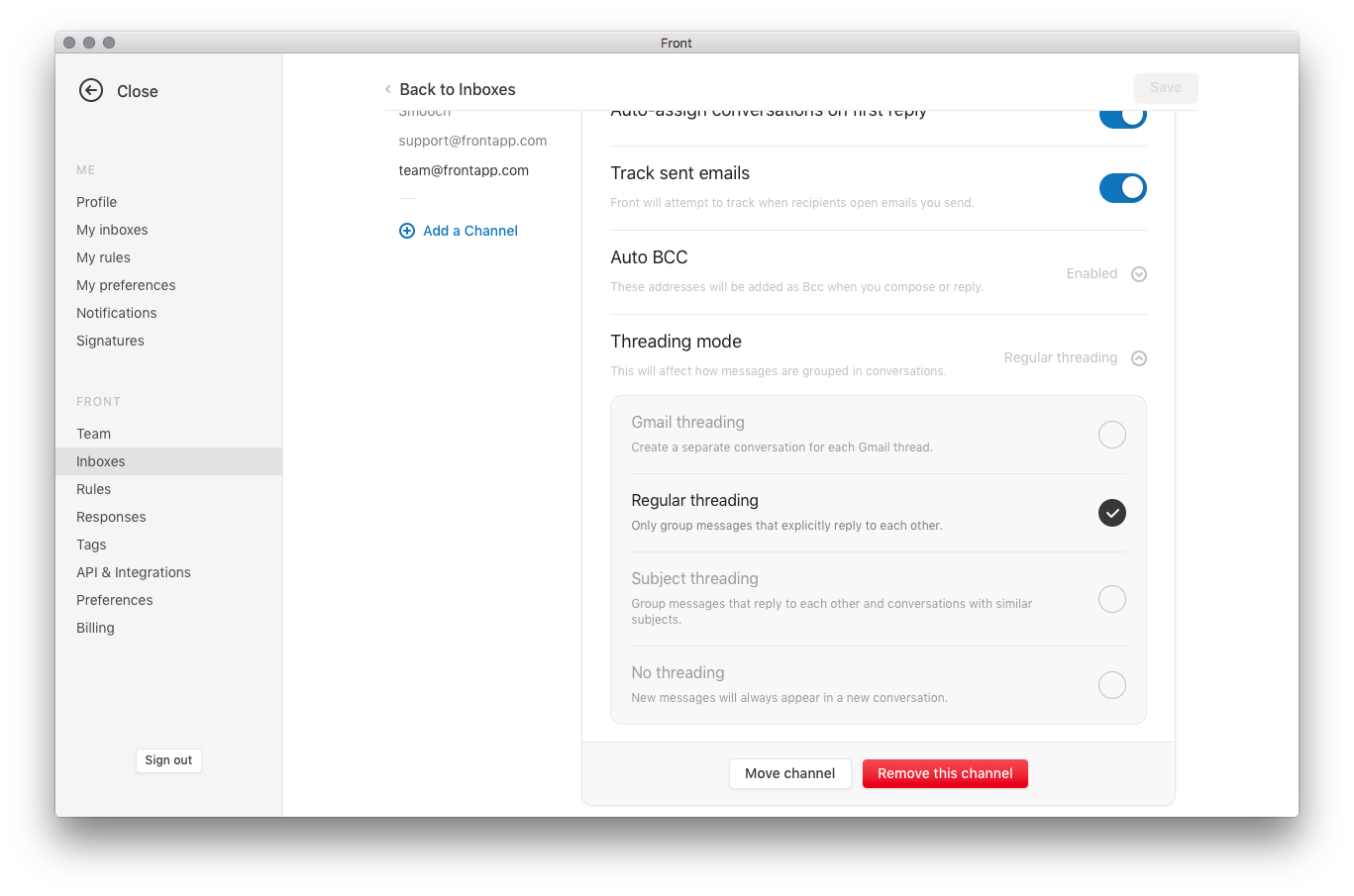 gmail conversation mode