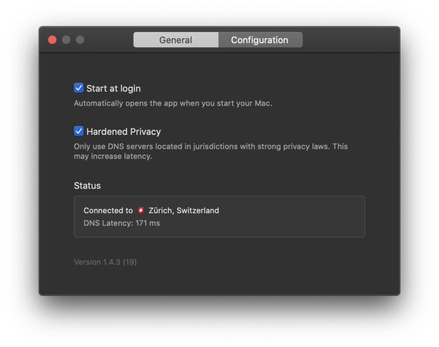 Not working on Mac, with app "This device is using NextDNS with no configuration." Bug
