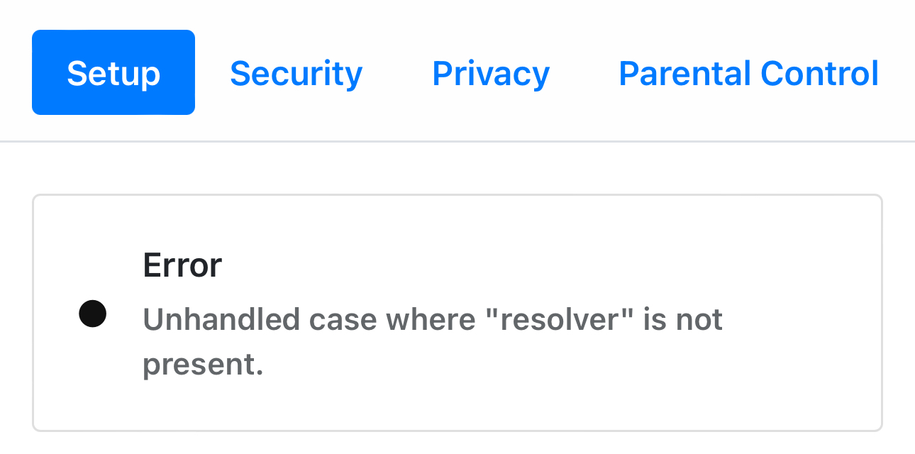 Unhandled case where "resolver" is not present Bug Reports NextDNS
