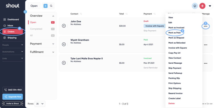 How to Create and Track a Manual Order - Manual Orders - Shout Help Center