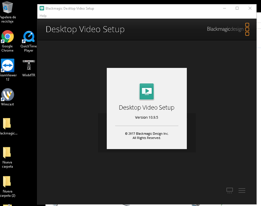 blackmagic desktop video error
