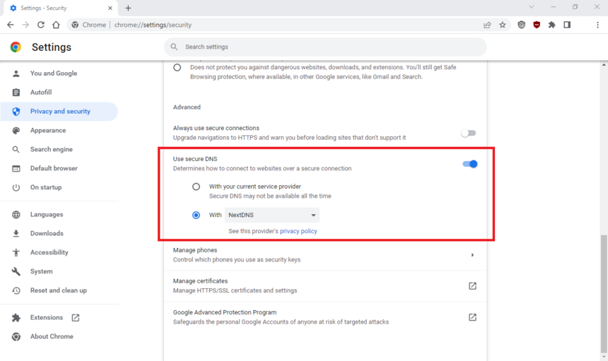 Chrome Error Discussions NextDNS Help Center