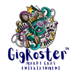 Mardi gras simple logo round