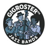 Jazz band logo blue