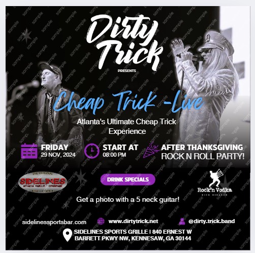 Dirty Trick Band -Cheap Trick Tribute | GigRoster