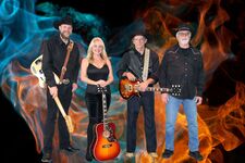 Skinnyband blue and orange fire