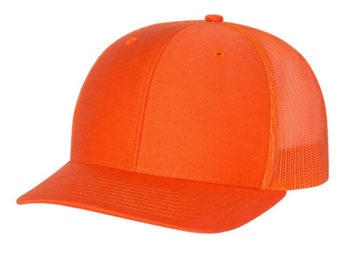Classic 6Panel Trucker Hats /RD112 Blaze Orange Hart Leather Company