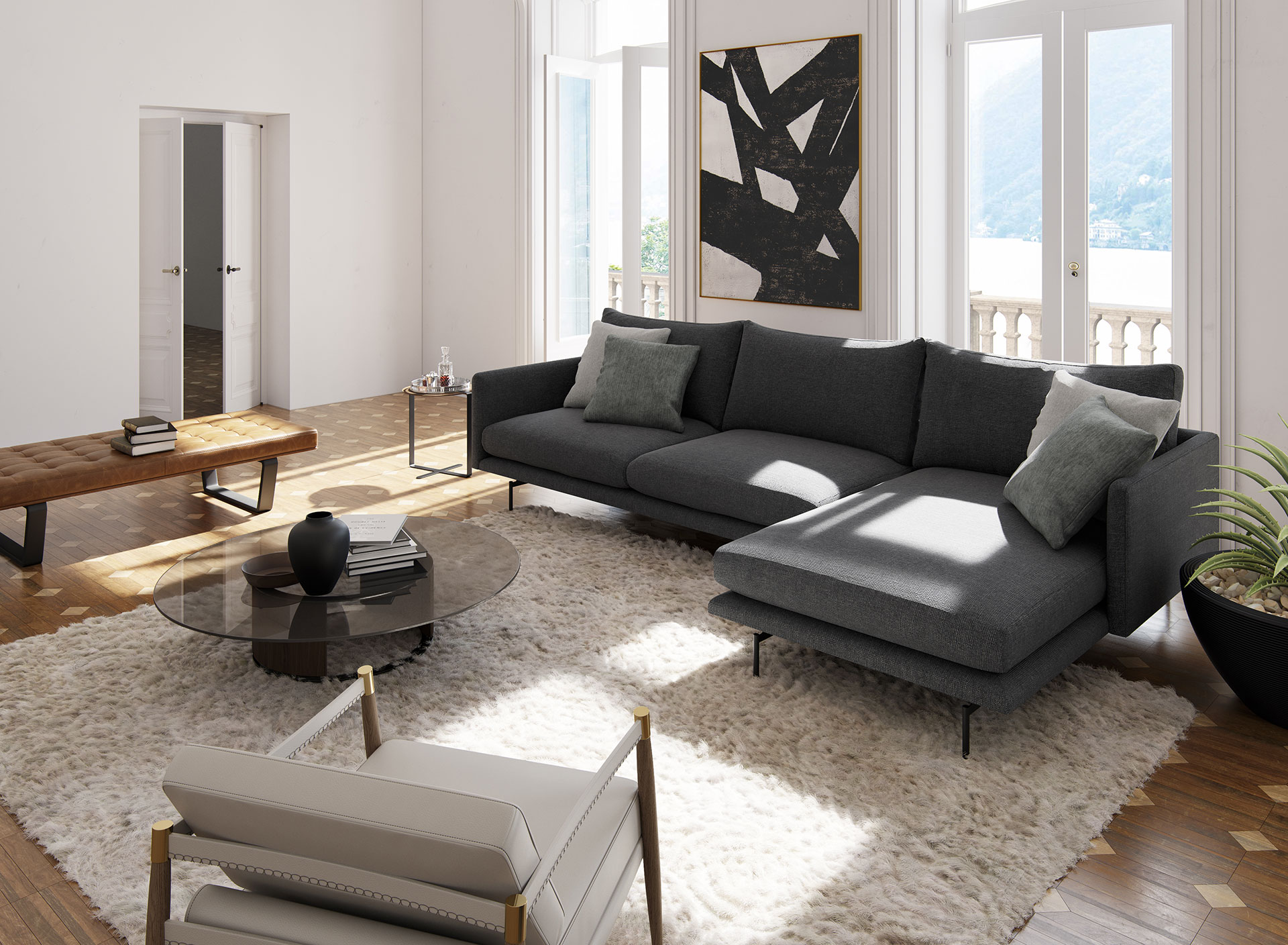 Modern Houston Sectional Sofa by Modloft