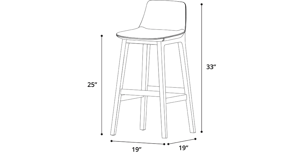 Modern Mercer Stool by Modloft