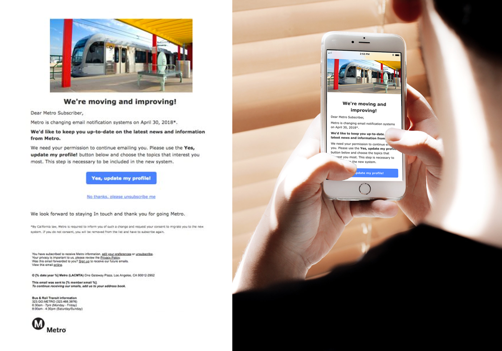 Metro.net Email Notification to Subscribers