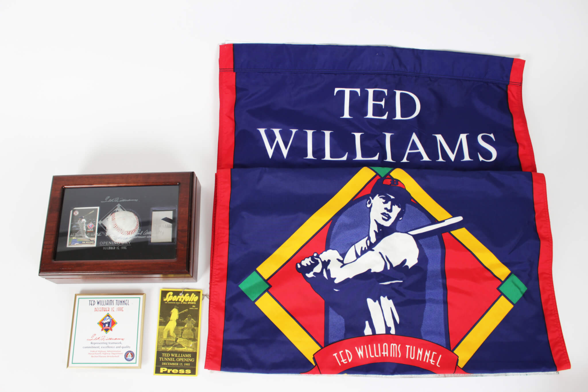 Boston Red Sox Opening Day Of Ted Williams Tunnel Signed Banners