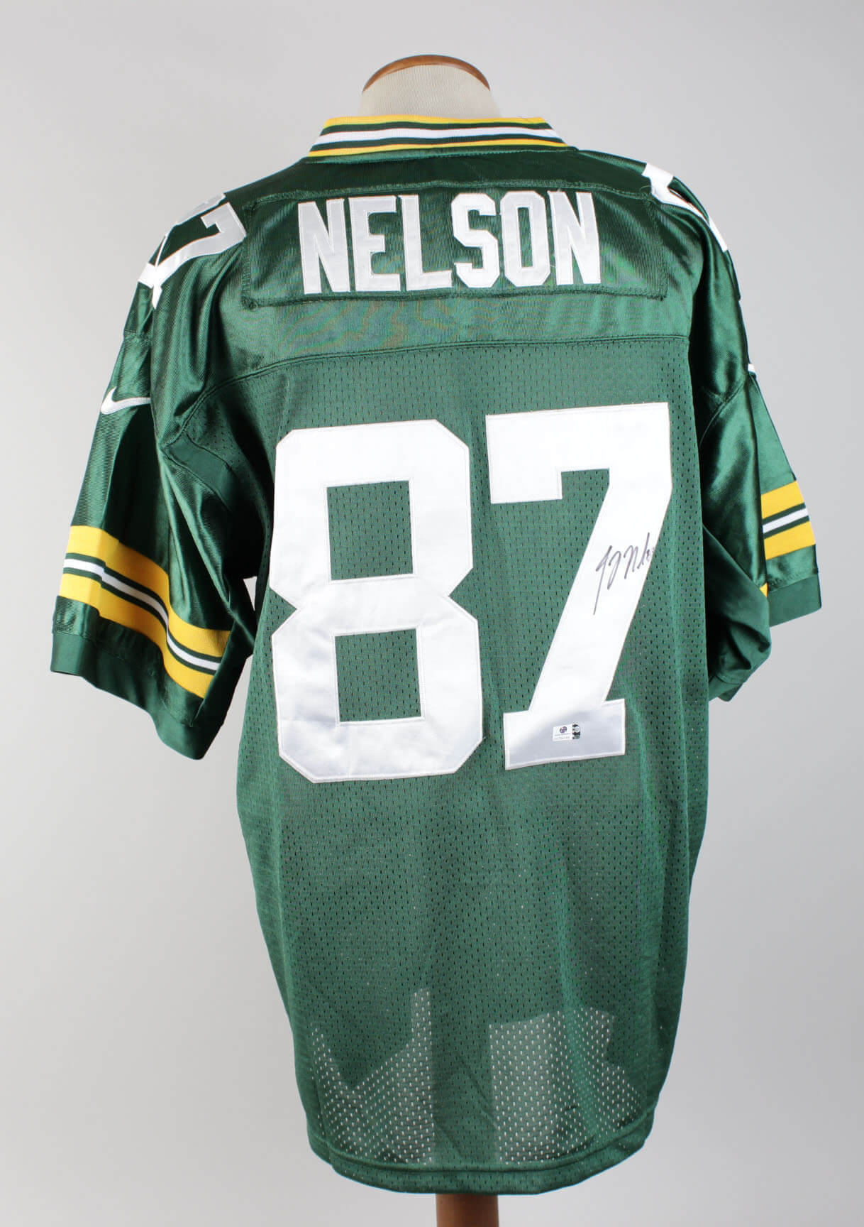 Green Bay Packers Jordy Nelson Signed Home Jersey COA GAI Memorabilia Expert