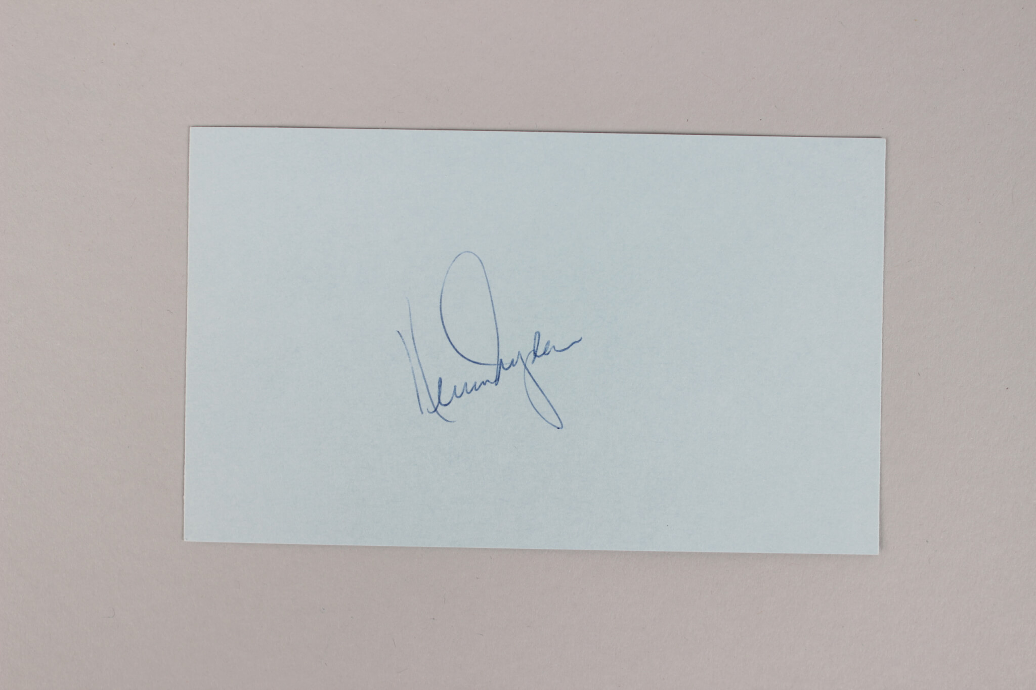 montreal canadiens hofer ken dryden signed 3 x 5 index card coa 3 by 5 index card