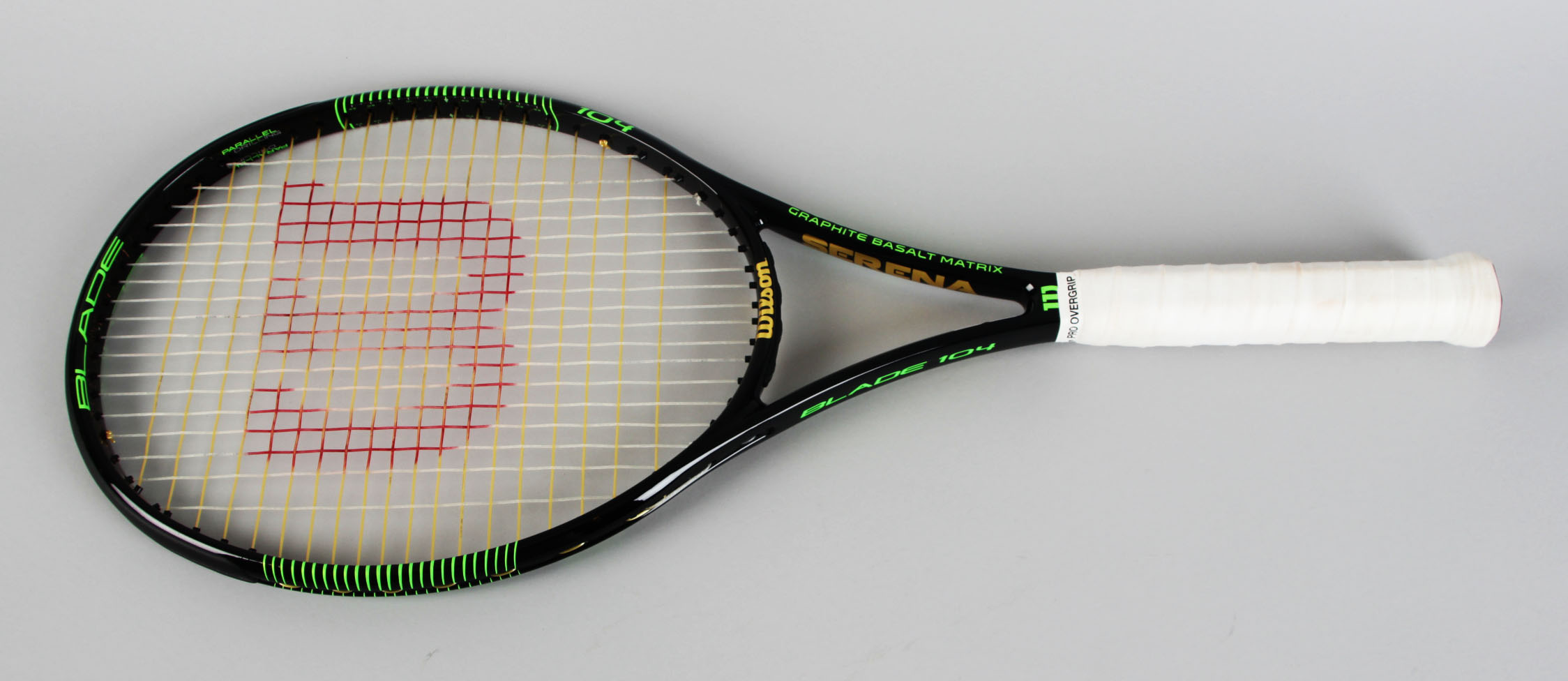 2016 Finals (Win) Serena Williams Italian Open MatchUsed Tennis Racquet COA Serena’s Camp