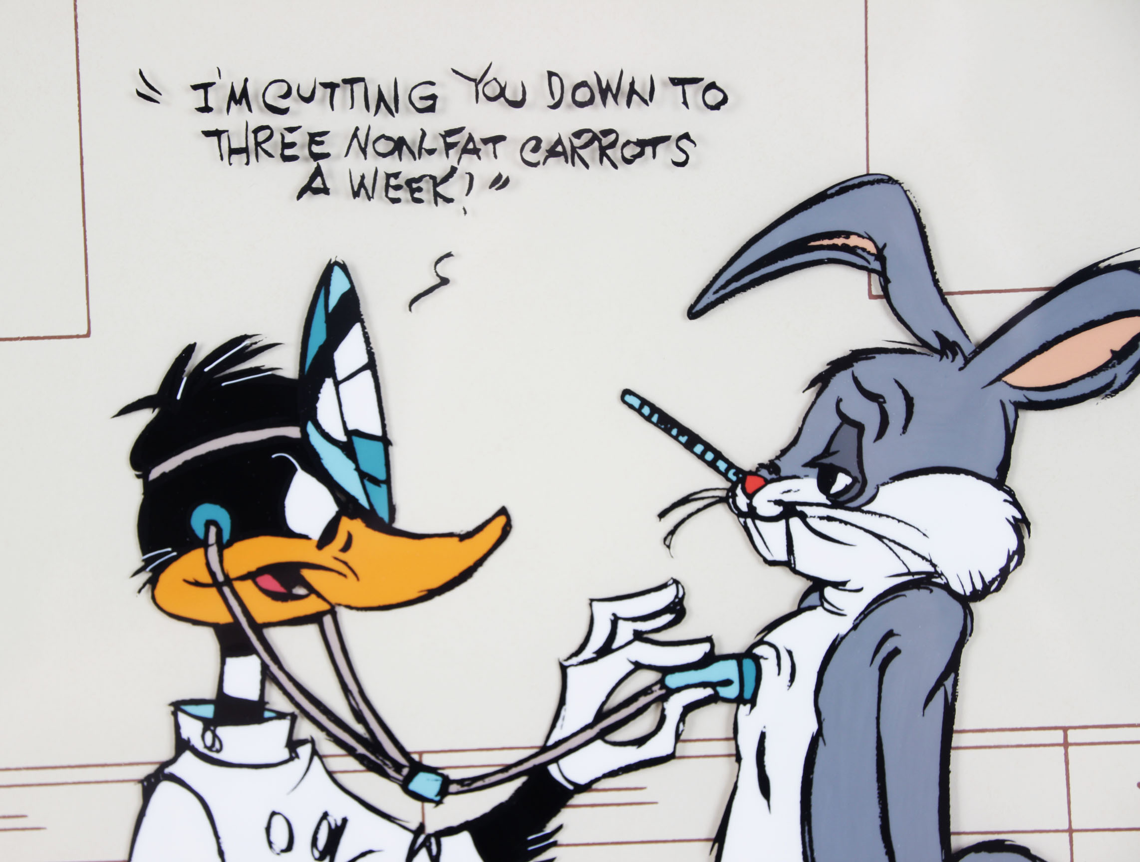 Chuck Jones Signed Animation Cell of Bugs Bunny, Daffy Duck LE 124/500