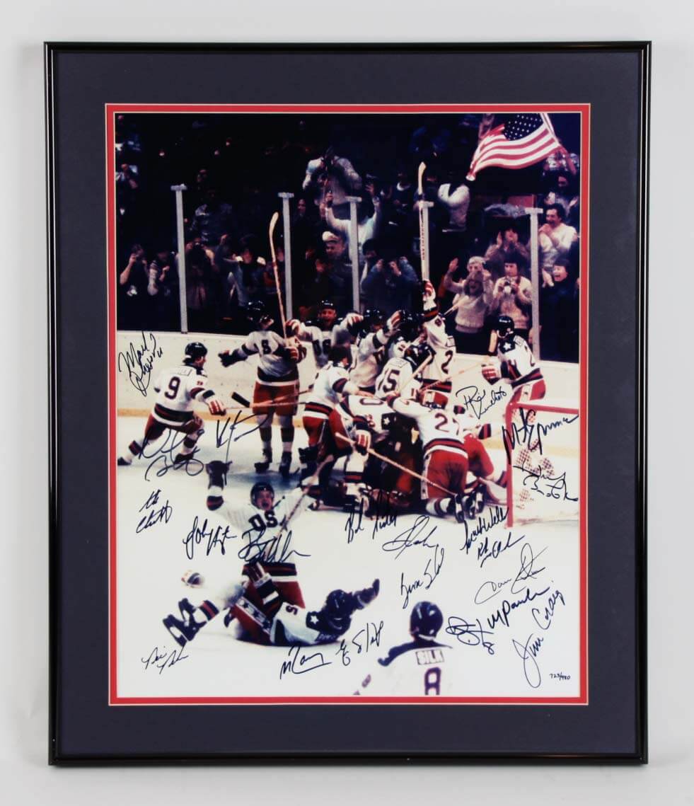1980 Miracle on Ice Large Photo, Signed by Team Herb Brooks (JSA & w