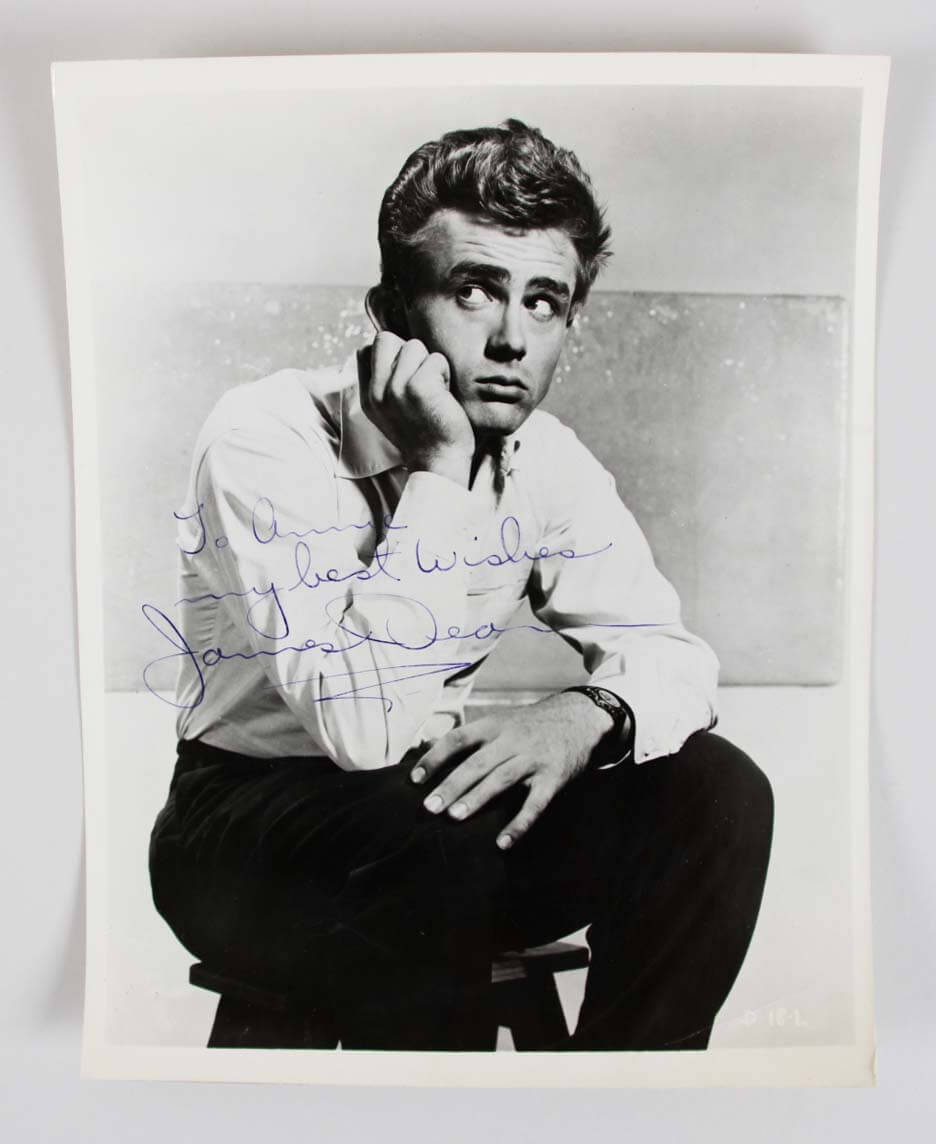 James Dean Signed Photo Inscribed From Rebel Without a Cause