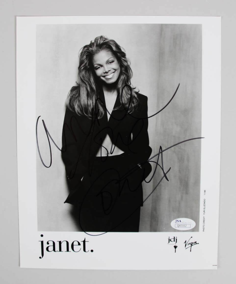 Janet Jackson Signed 8×10 Photo – COA JSA | Memorabilia Expert