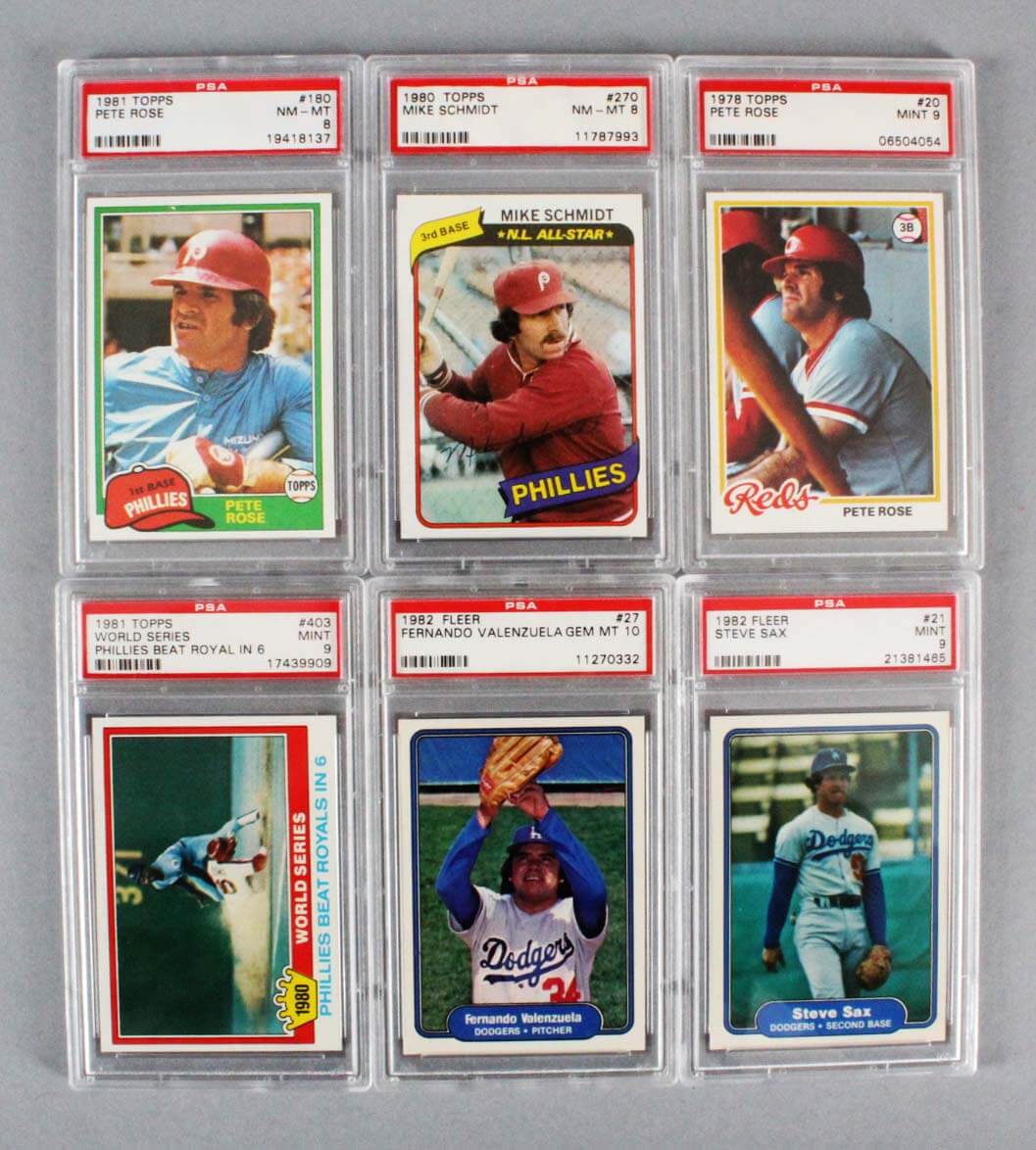 MLB Baseball PSA Graded Card Lot