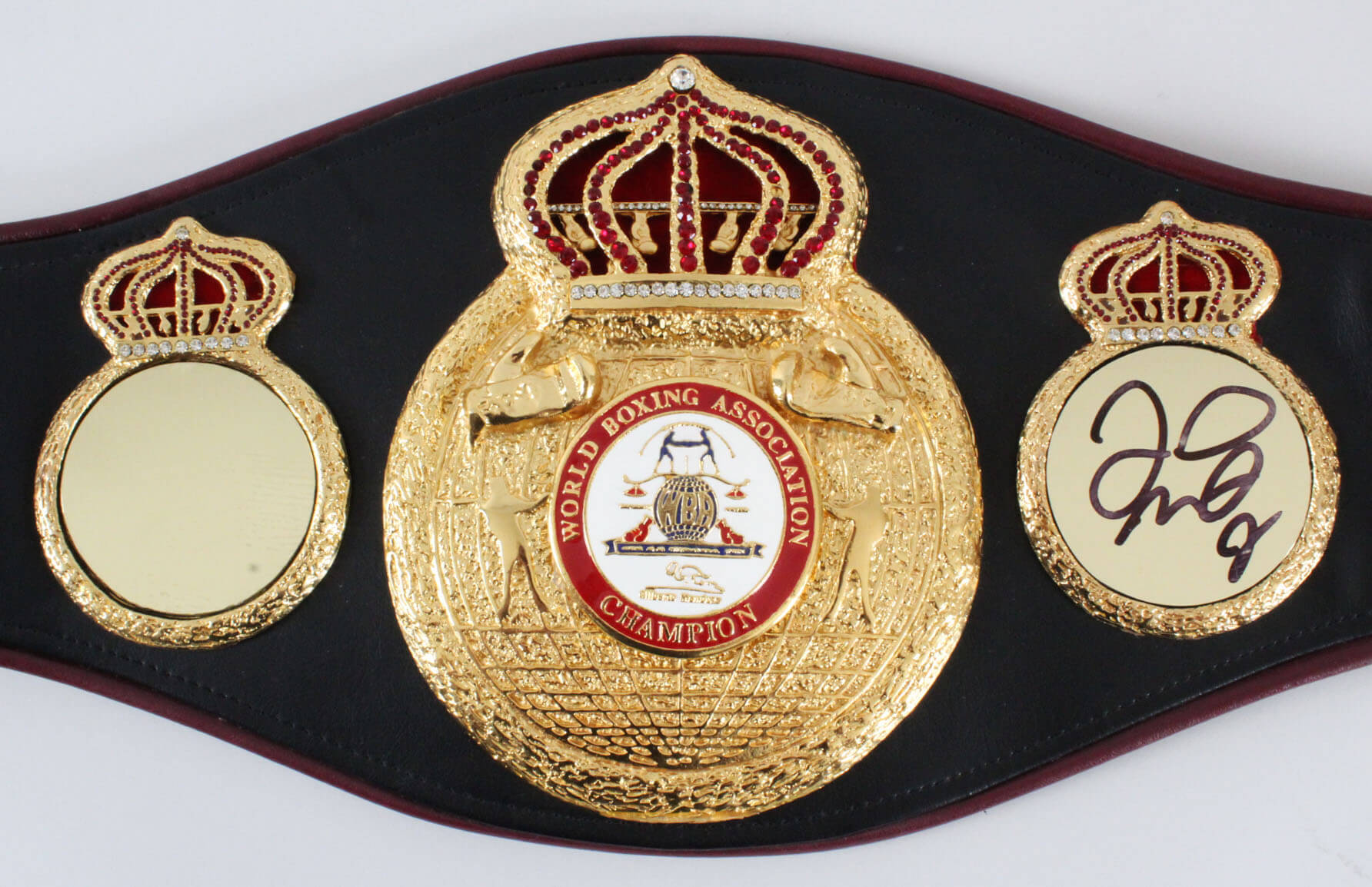 Cassius Clay Signed Boxing Belt w/ Mike Tyson & Floyd Mayweather COA