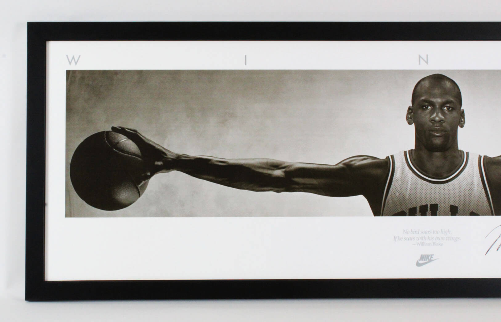 michael jordan wings poster autographed