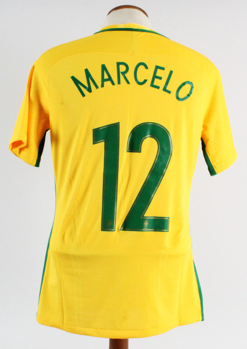 2017 Marcelo Game-Worn Jersey Brazil National Team | Memorabilia Expert