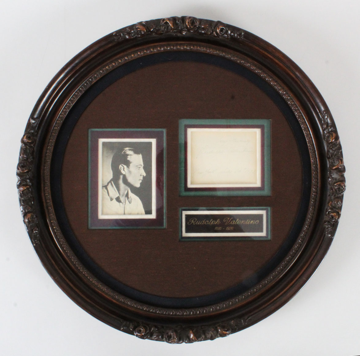 Rudolph Valentino Signed Album Page Display COA JSA Memorabilia Expert