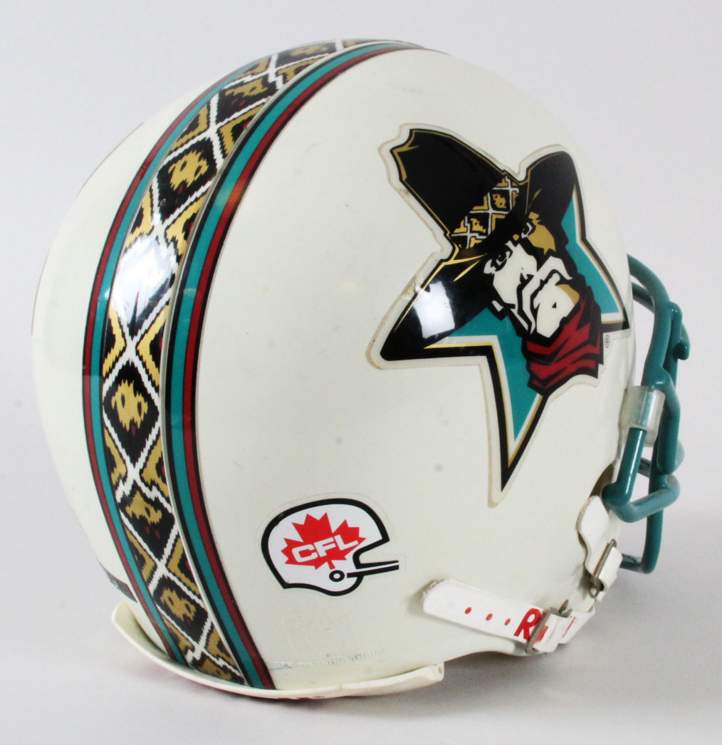 CFL San Antonio Texans GameWorn Helmet COA 100 Authentic Team