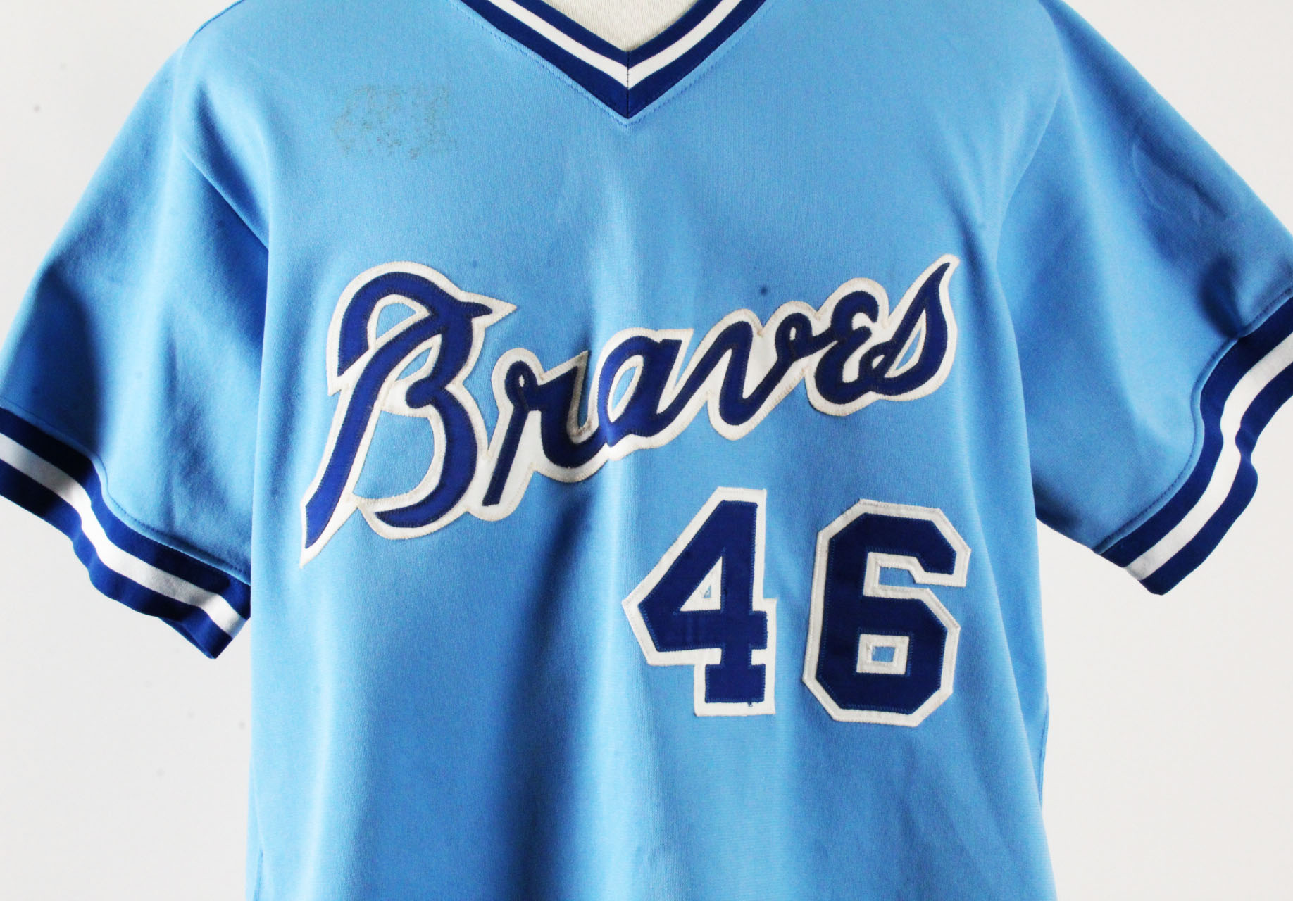 Atlanta Braves GameWorn Jersey 46 COA 100 Authentic Team