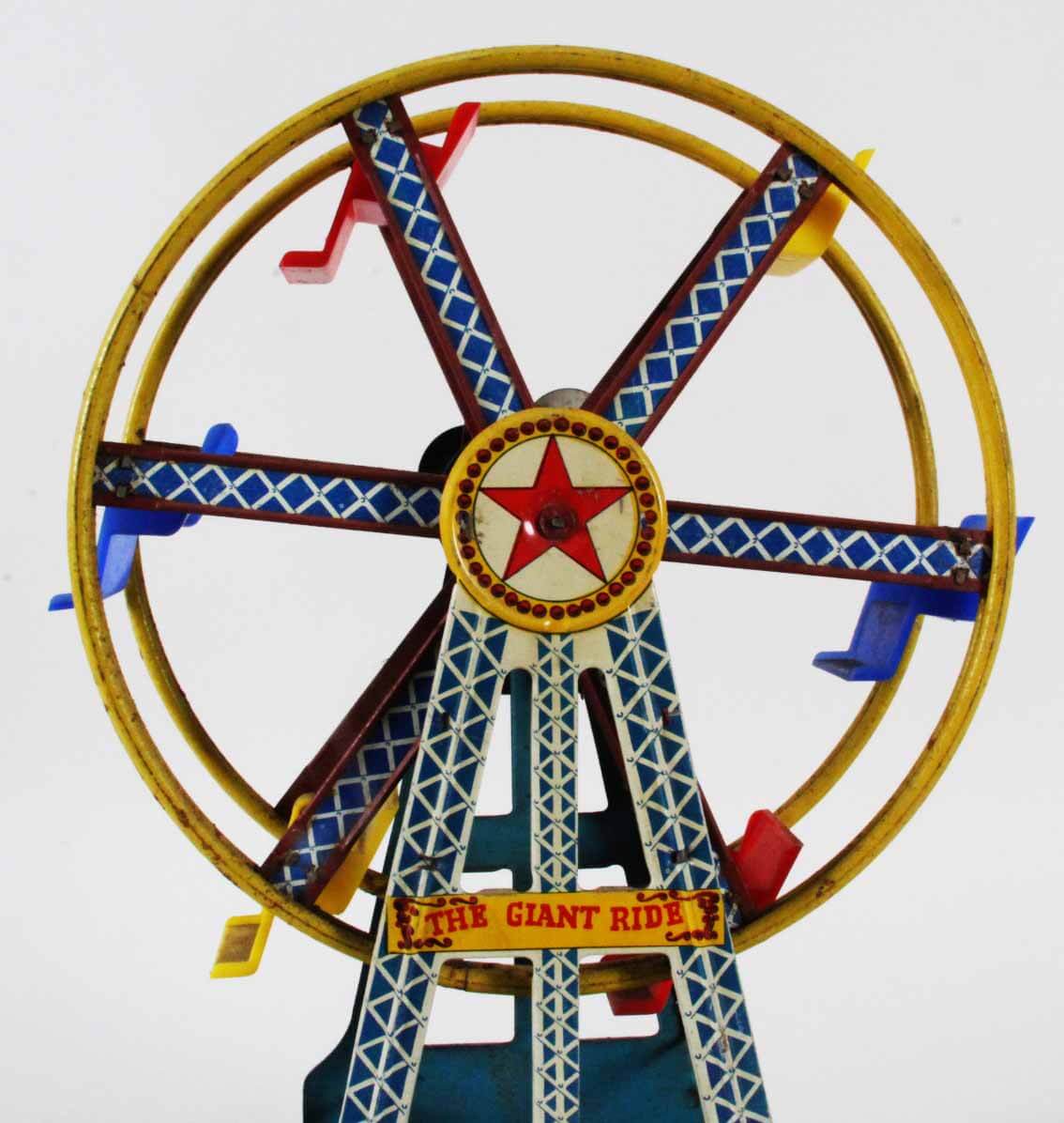 The Giant Ride Ferris Wheel Tin Toy Wind Up 1950's Memorabilia Expert