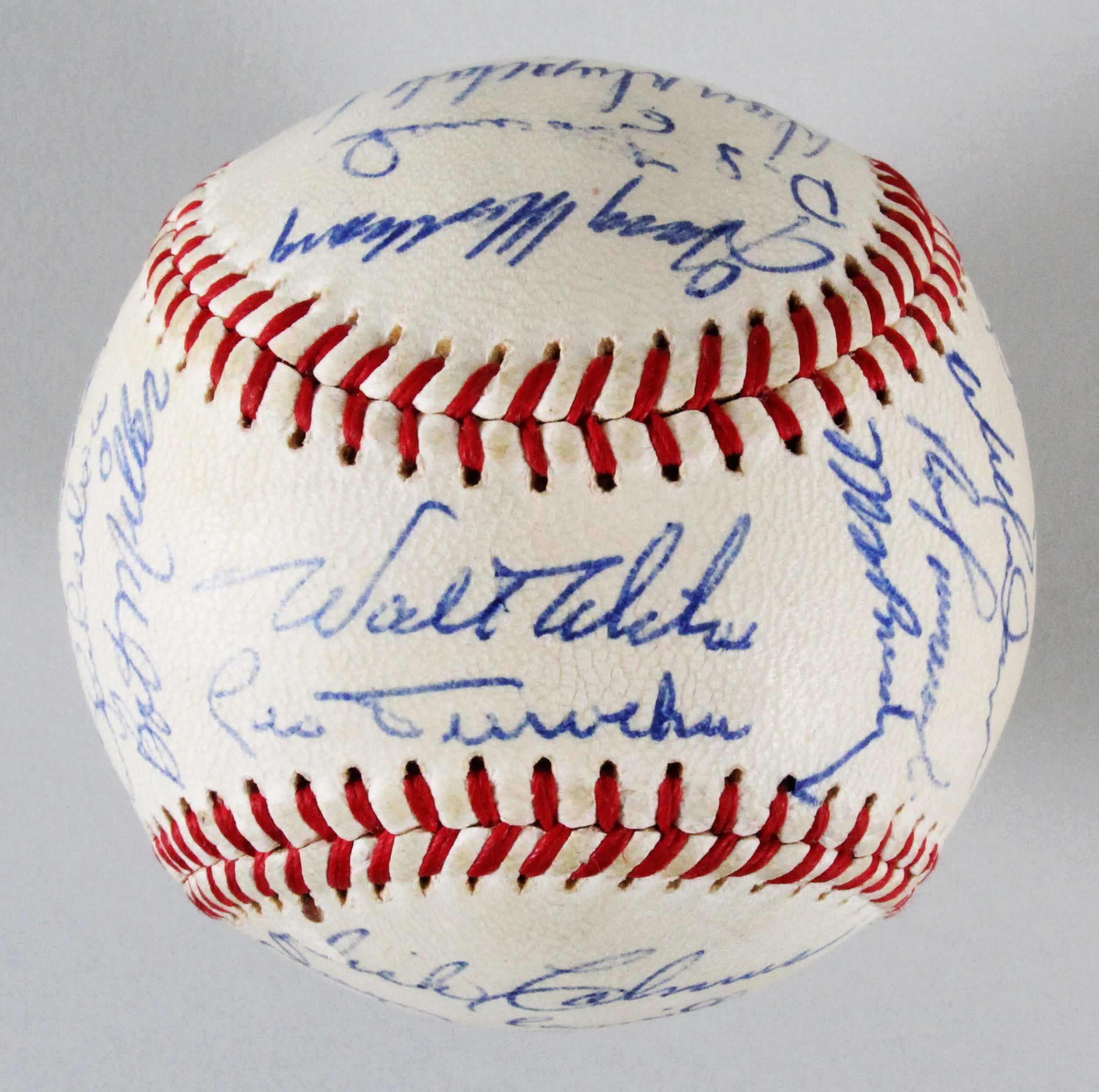 1963 Los Angeles Dodgers TeamSigned Baseball World Series (25) Sandy
