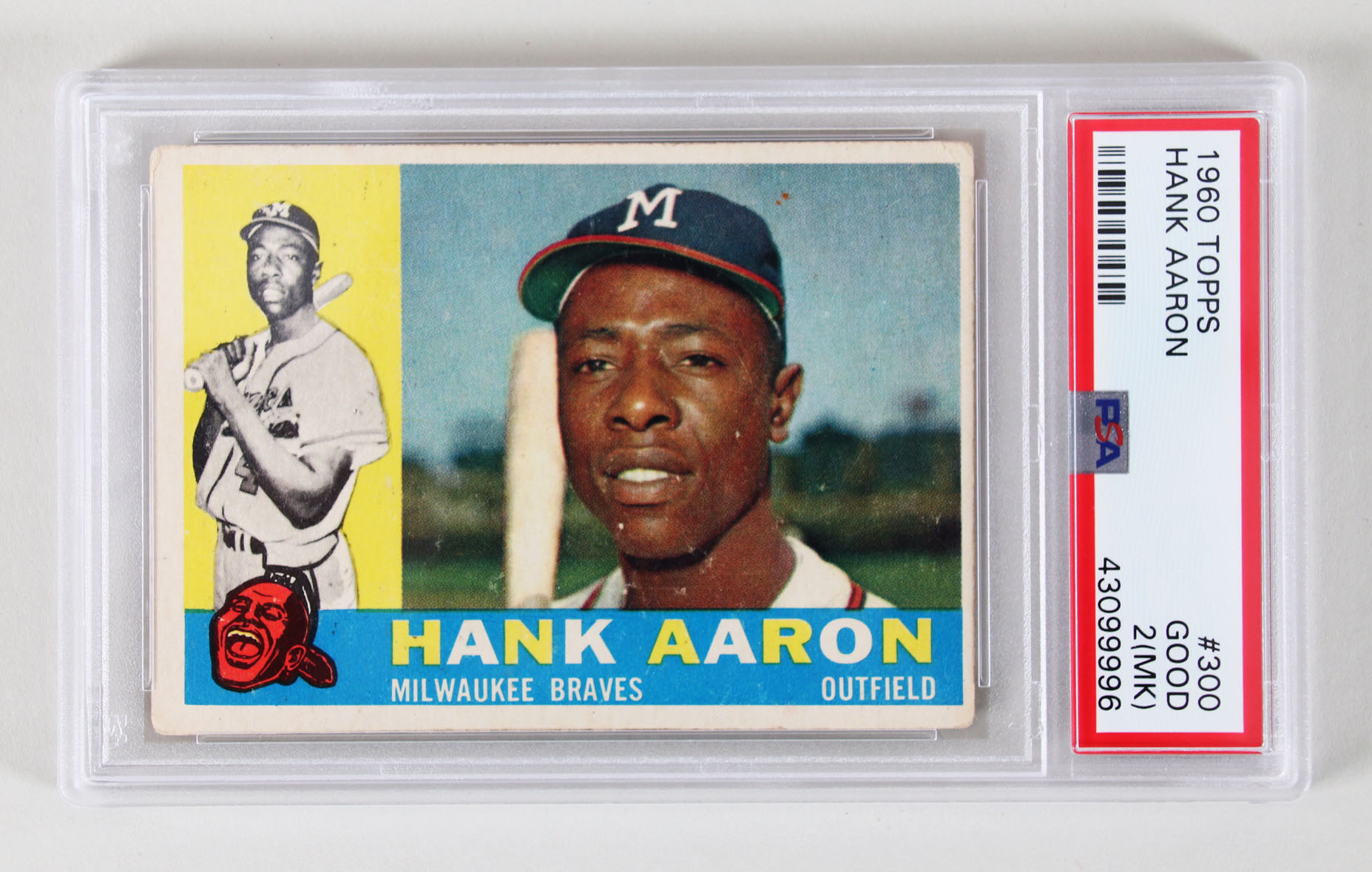 1960 Topps Hank Aaron Baseball Card 300 Graded PSA Memorabilia Expert
